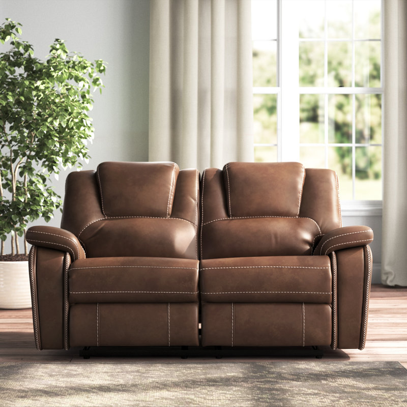 Amyjo 62 Faux Leather Reclining Loveseat